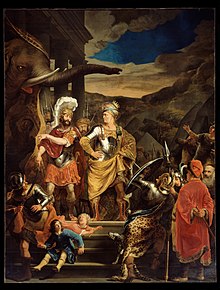 Fabricius negotiating with Pyrrhus after Heraclea (Ferdinand Bol, 1656 painting) Ferdinand Bol - Fabritius and Pyrrhus - Google Art Project.jpg