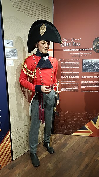 A figure of British Major General Robert Ross as he appeared in the Baltimore campaign