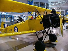 Fleet 16B Finch in the Canadian Warplane Heritage Museum Hamilton, Ontario - note centre-hinged main LG radius rods Fleet16BFinch.jpg