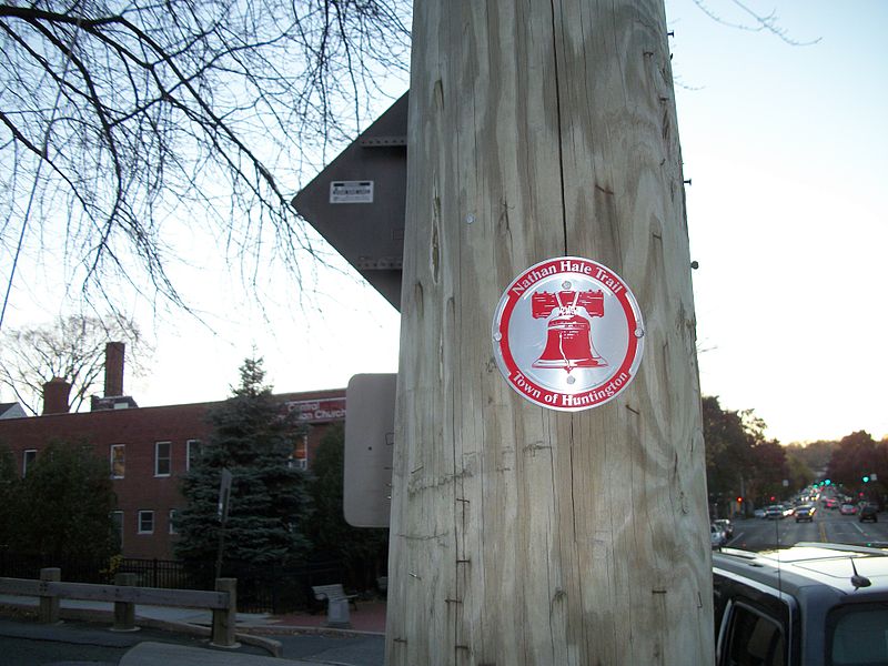 File:Fort Golgotha Nathan Hale Trail Marker.JPG