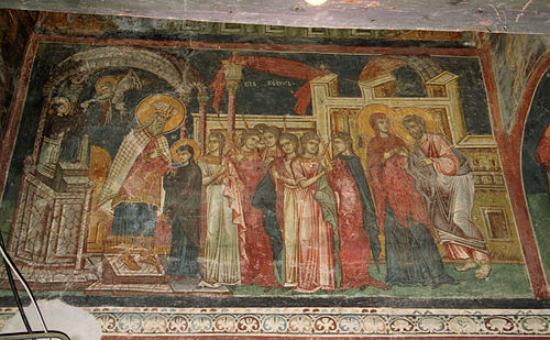 Fresco from the Serbian Orthodox Church of the Presentation of the Virgin Mary in Kučevište near Skopje
