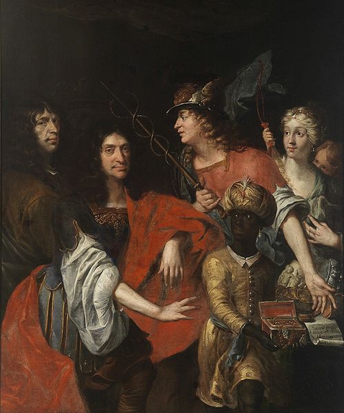 Johann David Welcker: Allegory on the acquisition of Surinam by Count Friedrich Casimir of Hanau in 1669. (1676) Staatliche Kunsthalle Karlsruhe. Inve