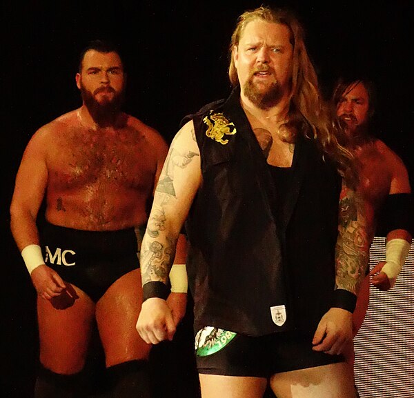 Gallus (from left to right: Mark Coffey, Wolfgang, and Joe Coffey) in April 2019