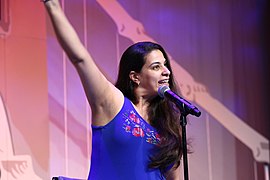 Palestinian-American comedienne with cerebral palsy Maysoon Zayid