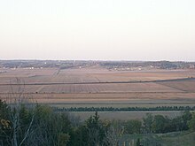 View of Glenwood, Iowa looking north from the Loess Hills. GlenwoodfromtheSouth.jpg