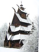 Gol Stave Church, re-erected in 1885 in the open-air museum of Oscar II