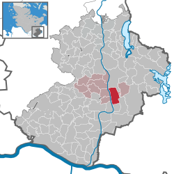 Elhelyezkedése Schleswig-Holstein térképén