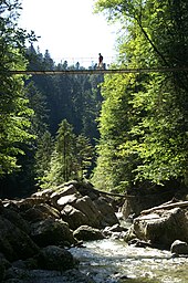 Drahtsteg über die Subersach