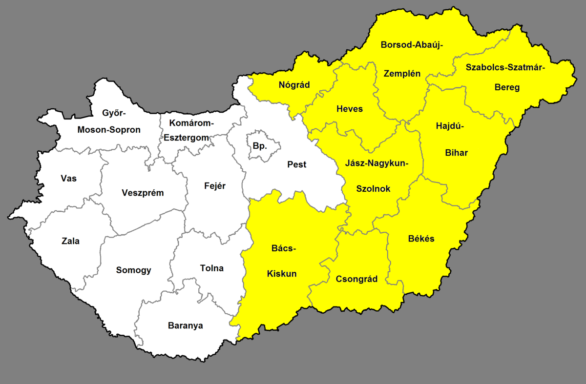 kelet magyarország térképe Alfold Es Eszak Wikipedia kelet magyarország térképe
