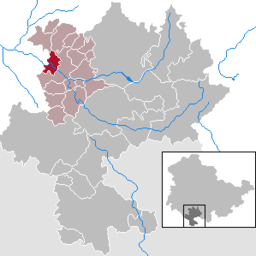 Läget för kommunen Henfstädt i Landkreis Hildburghausen