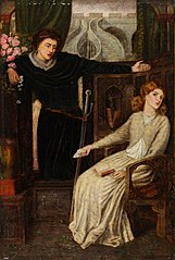 The Theodore Watts-Dunton Cabinet:  Hamlet and Ophelia