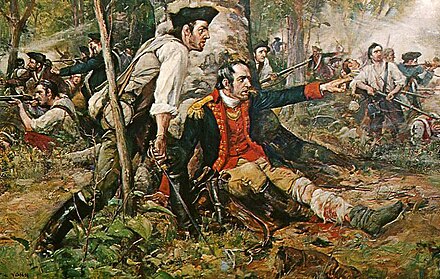Nicholas Herkimer at the Battle of Oriskany, 1777