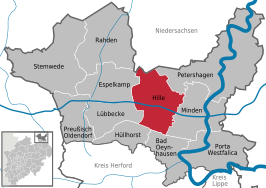 Kaart van Hille (Duitsland)