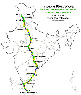 <span class="mw-page-title-main">Himsagar Express</span> Train in India