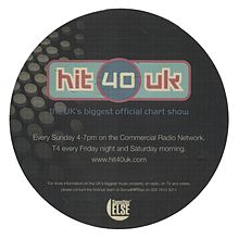 Promotional mousemat made for the 2003-2009 record sales chart radio show made by Global Radio & Somethin' Else. Hit 40 UK Mousemat.jpg