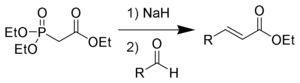 Horner-Wadsworth-Emmons reaksiyonu.