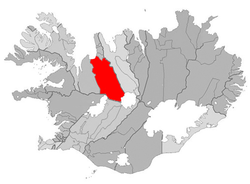 Location of the rural community of Húnavatn