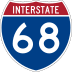 Interstate 68 marker