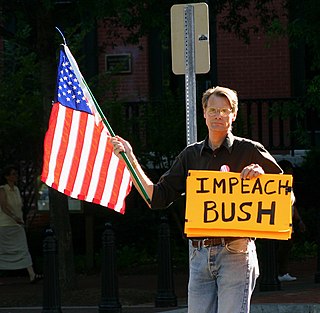 Efforts to impeach George W. Bush Talks and activities of a possible impeachment of George W. Bush