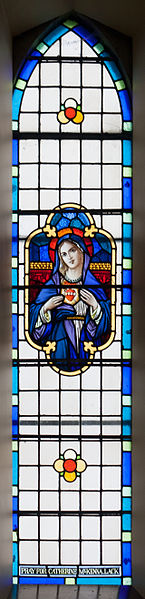 File:Inch St. Joseph's Church East Window Centre Light Immaculate Heart of Saint Mary 2012 09 12.jpg