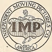 Independent Moving Pictures Company of American logo in Moving Picture News (1911) (IA movingpicturenew04unse) (page 1152 crop).jpg