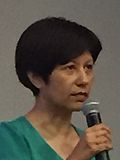 Indranee Rajah in Lecture Theatre B.2.17, Block B, SIM University, Singapore - 20150905-02 (cropped).jpg