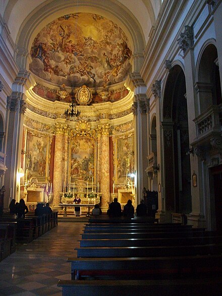 Inside the Church of St. Ignatius