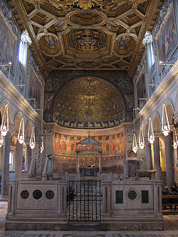 Interior of San Clemente, Rome.JPG