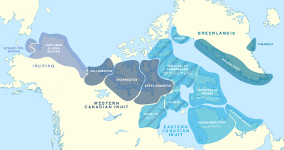 Karte der Inuit-Sprachen