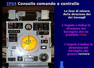 Consolle di presentazione e comandi sonar IP64 -vista in laboratorio
