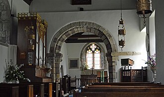 The interior of St Michael and All Angels church, Isel Isel church interior.jpg