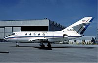 Eron Islom Respublikasi armiyasi Dassault Falcon 20 1982 yil aprel oyida Bazlda .jpg