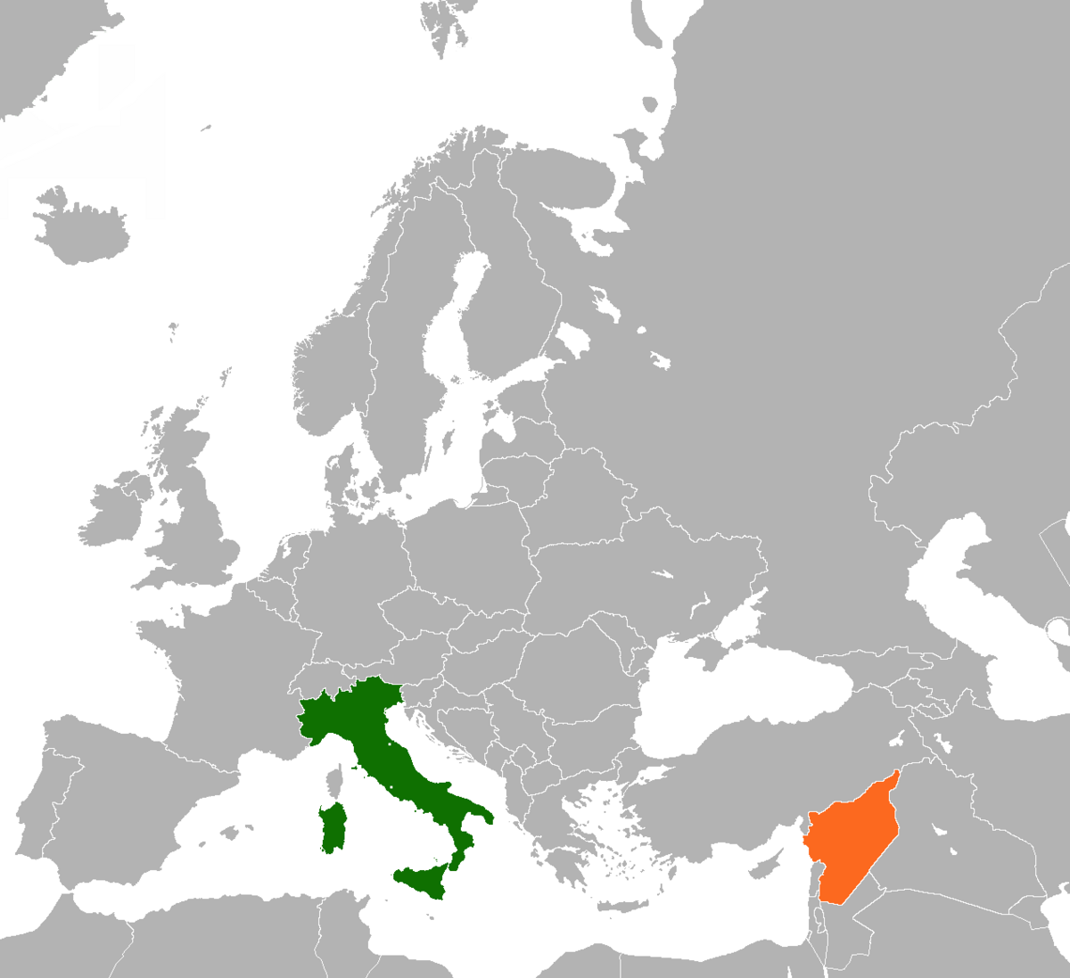 France is to north of italy