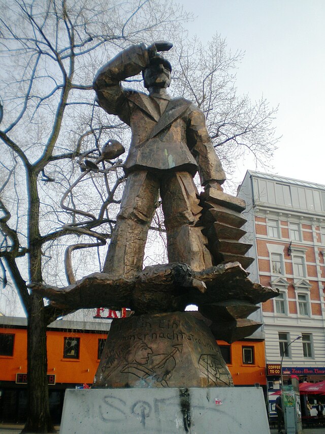 Jörg Immendorff 1986, Hans- Albers-Denkmal (Hans Albers Memorial), Hamburg, Germany 6.jpg