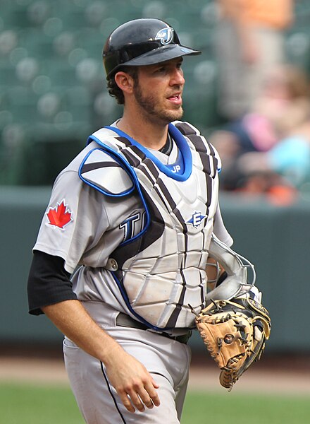 Arencibia with the Toronto Blue Jays in 2011