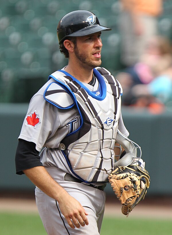 Arencibia with the Toronto Blue Jays in 2011