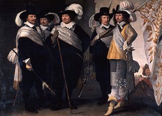 Portrait of the officers of the Witte Vendel of Delft