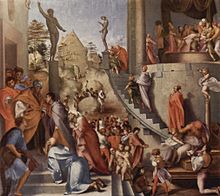 Joseph in Egypt, by Jacopo Pontormo, a typical mannerist painting Jacopo Pontormo 032.jpg