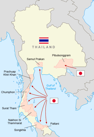 Description de l'image Japanese Invasion of Thailand 8 Dec 1941.png.