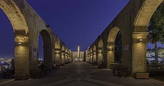 Terrace area Jardines de Barrakka Superior, La Valeta, isla de Malta, Malta, 2021-08-25, DD 243-245 HDR.jpg