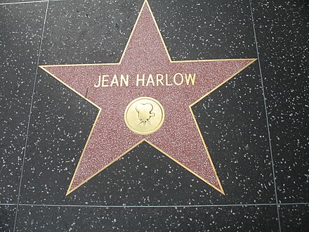 Harlow's star on the Hollywood Walk of Fame