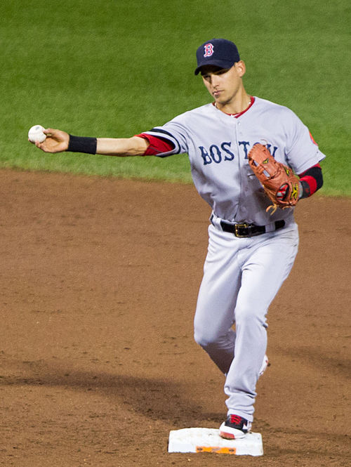 Iglesias playing for the Boston Red Sox in 2012