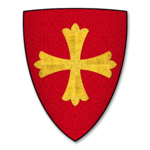 Arms of William Latimer, 1st Baron Latimer (died 1305): Gules, a cross patonce or K-070-Coat of Arms-LATIMER-William le Latimer ("Guilleme le Latimier").png