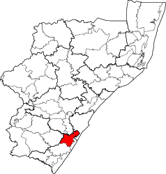 Municipalità locale di Vulamehlo – Mappa