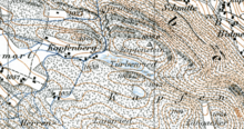 Karte des Kapfenbergs aus dem Jahr 1855.