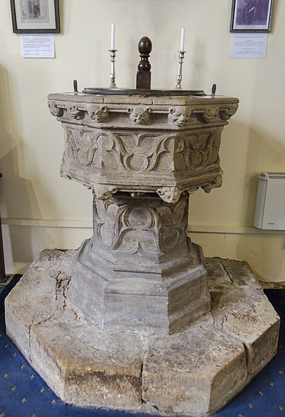 File:Knaith, St Mary's church, Font (34897285201).jpg