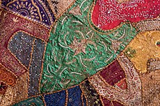 Kochi, Colorful textile, Artwork, Jew Town, Kerala, India.jpg