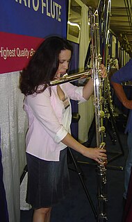 <span class="mw-page-title-main">Contrabass flute</span> A flute tuned in middle C