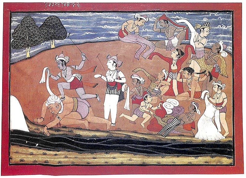 File:Krishna chastises the Washerman.jpg