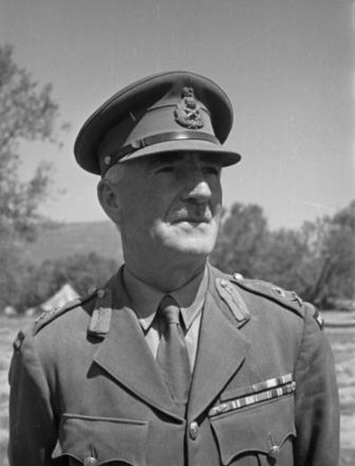 Lieutenant General Edward Puttick in Italy, May 1944
